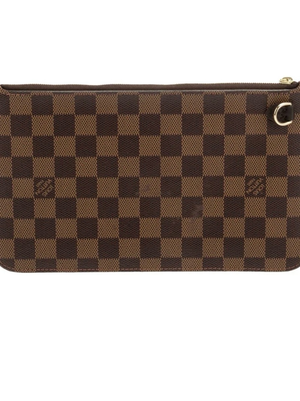Louis Vuitton Damier Ebene Checker Zip Pouch - Brown & Dark Brown - Picture 2 of 11